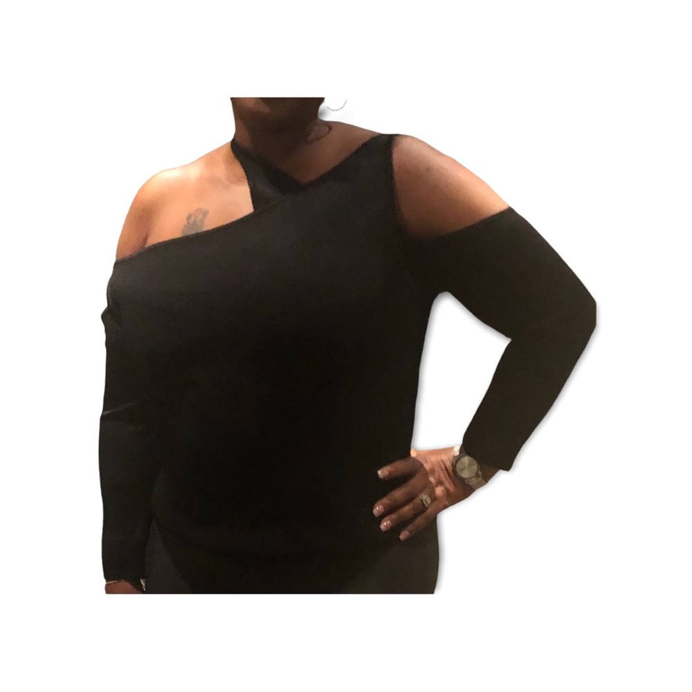 Balmain cold shoulder tunic top